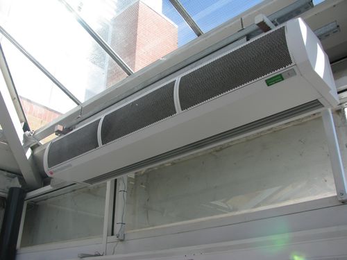 Hot air curtain - T100W - Teddington France - horizontal / commercial / with water heating