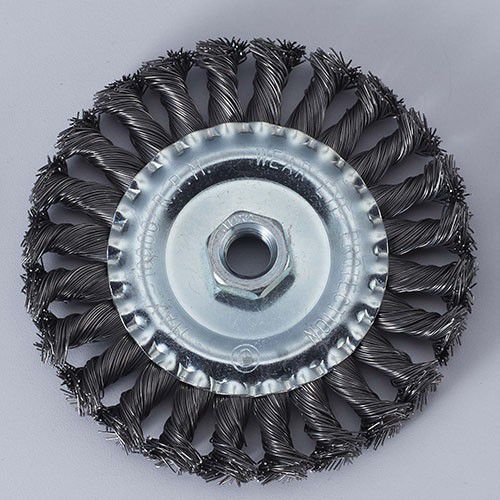 Knotted wheel brush - binic - cleaning / for grinding processes / stainless steel