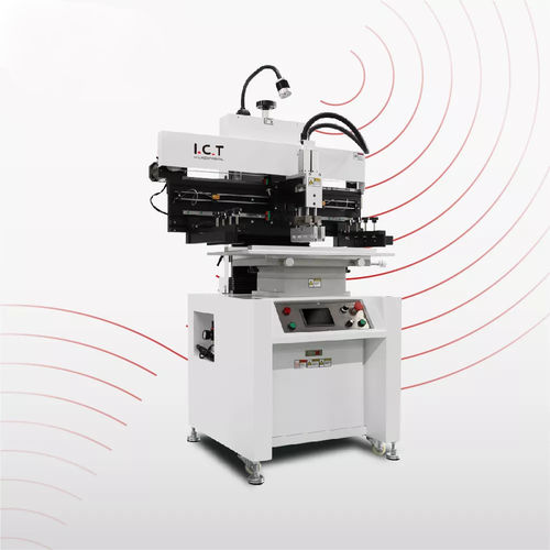 Semi-automatic stencil printer - P series - Dongguan ICT Technology Co.,Ltd - solder paste / PCB / modular