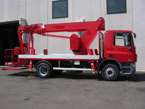 Tractor-mounted aerial work platform - SCJ16 - Safi Group srl - truck-mounted / electro-hydraulic / for agriculture