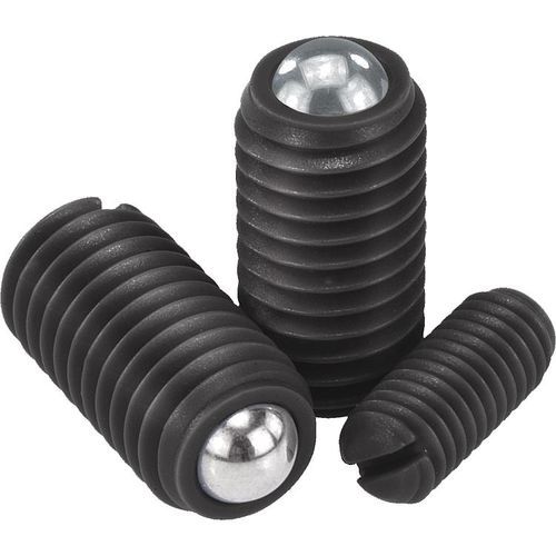 Spring plunger - B0011 series - NORMTEILWERK ROBERT BLOHM GmbH - stainless steel / ball bearing