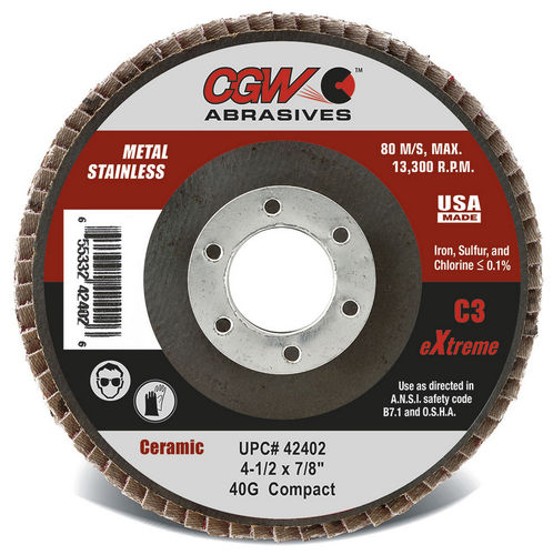 Ceramic flap disc - C3 - CGW Abrasives