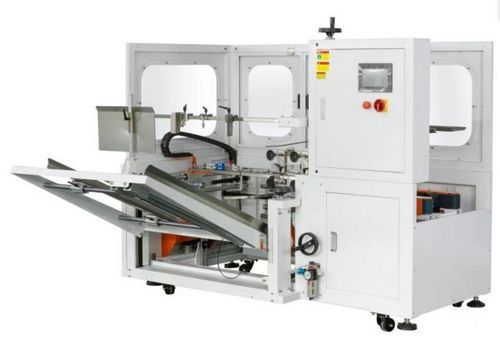 Automatic cardboard box/case erector - C50 - Shenzhen xinzhong plastic - adhesive tape / bottom sealer / with bag inserter