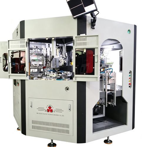 Glass bottle hot foil stamping machine - RZ-106 - Shenzhen xinzhong plastic - with automatic feeder