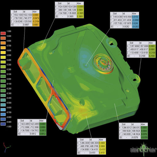 CAD part inspection comparison software - INSPECTplus - Steinbichler Optotechnik