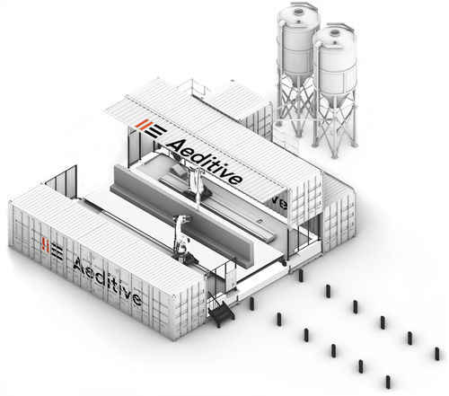 Robotic 3D printer - Aeditor - Aeditive GmbH - for concrete / construction / material jetting