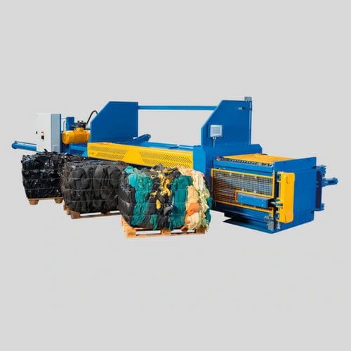 Waste baling press - IP 42F series - I-COMPACT - for textiles / for tires / horizontal