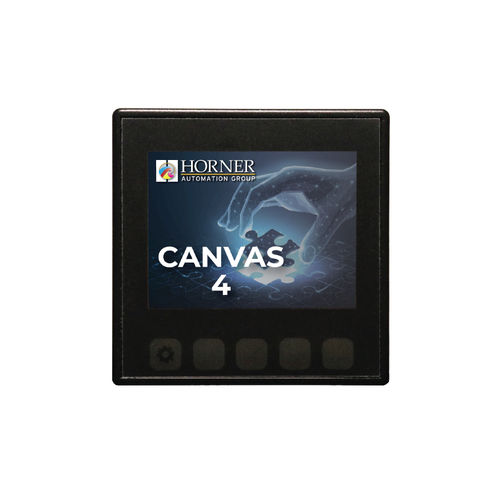 HMI with keyboard - Canvas 4 - Horner Automation Group - DIN rail / 320 x 240 / TFT LCD