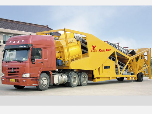 Electric concrete mixer - YHZS series - Shandong Yuanyou Heavy Industry Science&Technology Co., Ltd. - mobile / compact