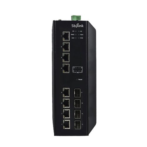 Managed ethernet switch - RPT-2012X-4F-T-X1 - Sbjlink/Subject Link Inc. - 12 ports / gigabit Ethernet / DIN rail