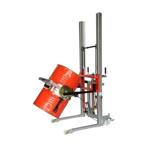 Manual stacker truck - LEV600-p43 - Manuvit - semi-electric / walk-behind / for drums