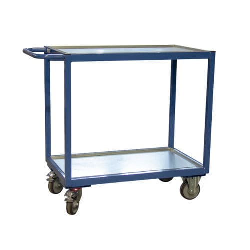 Metal workbench - Manuvit - for workshops / mobile / with shelves