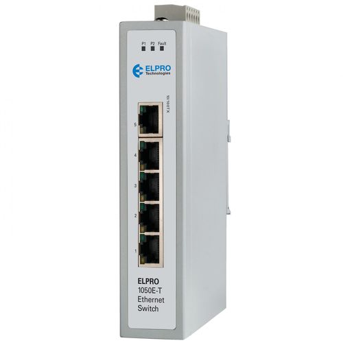 Unmanaged ethernet switch - 1050E-T - ELPRO Technologies - 5 ports / 10/100BaseT(X) / DIN rail