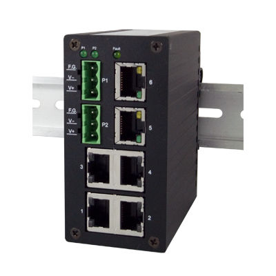 Unmanaged switch - EH2306  - Atop Technologies - 6 ports / 10/100BaseT(X) / DIN rail