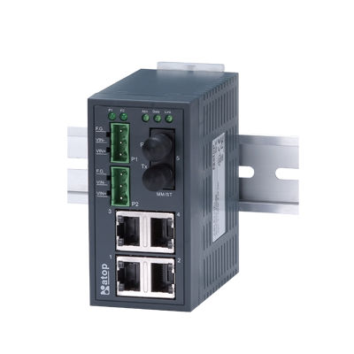 Unmanaged switch - EH2005 series - Atop Technologies - 5 ports / DIN rail / wall