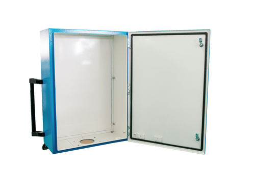 Wall-mount enclosure - Electro Alfa International - rectangular / stainless steel / for machine tools