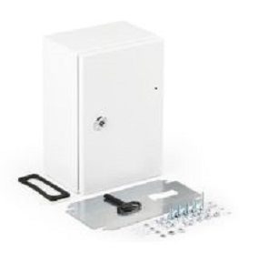 Wall-mount enclosure - Electro Alfa International - rectangular / mild steel / zinc-plated steel