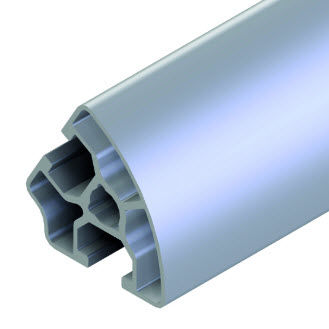 Aluminum profile - 20.1136/0 - Minitec - grooved / 60° / frame