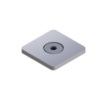 Non-threaded end cap - 22.1149/2 - Minitec - square / aluminum / for profile ends