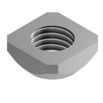 Square nut - 21.1309/0 - Minitec - galvanised steel / for profile assembly