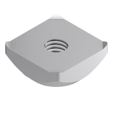 Square nut - 21.1627/0 - Minitec - galvanised steel / for profile assembly