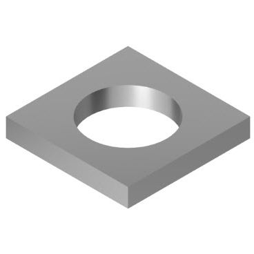 Locking washer - 21.1360/1 - Minitec - square / stainless steel