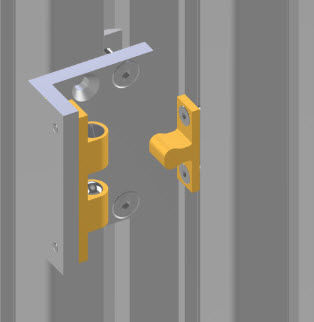 Ball bearing latch - 21.1139/0 - Minitec - aluminium