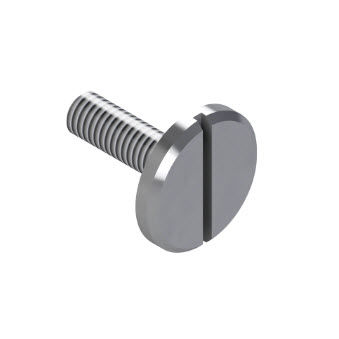 Pan head screw - 21.1246/0 - Minitec - slotted / galvanised steel