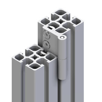 Pivot hinge - 21.1378/0 - Minitec - aluminium / screw-in / 270°