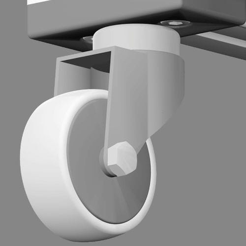 Swivel caster - 21.1118/0 - Minitec - rod / zinc-coated steel / rubber