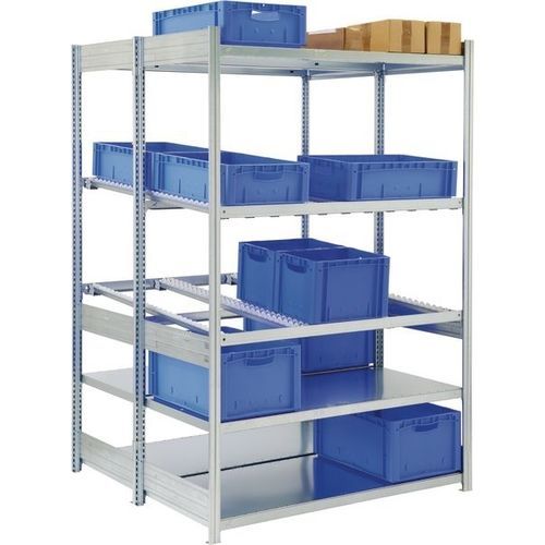 Storage warehouse shelving - SDS-T - BITO-Lagertechnik Bittmann - single-sided / for medium loads / stainless steel