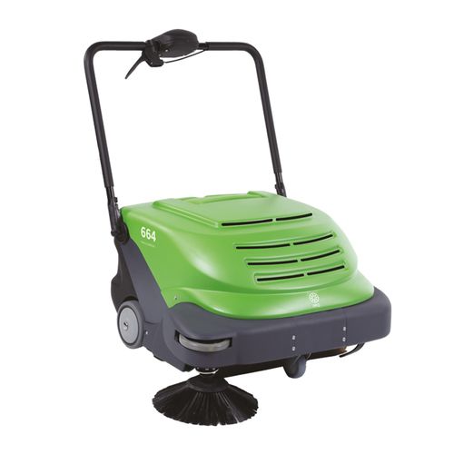 Walk-behind sweeper - 664 - IPC - battery-powered / with one brush / carpet