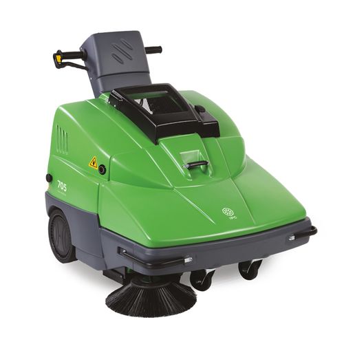 Walk-behind sweeper - 705 series - IPC - gasoline / battery-powered / outdoor