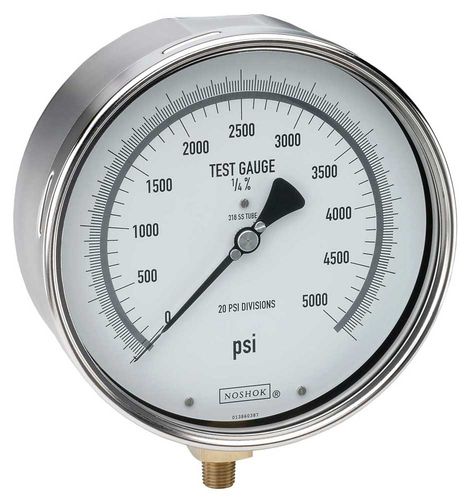 Dial pressure gauge - 800  - NOSHOK - threaded / stainless steel / brass