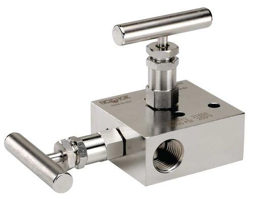 2-channel manifold - 2 series - NOSHOK - stainless steel