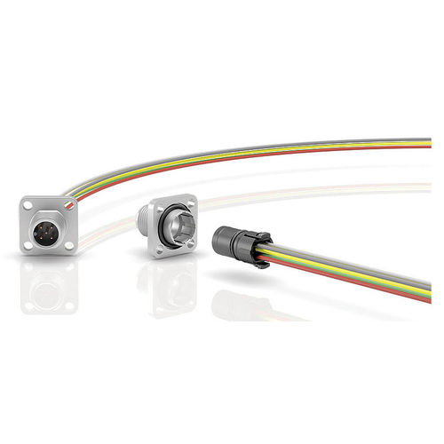 Electrical power supply connector - 763 series - Franz Binder GmbH + Co. Elektrische Bauelemente KG - square / circular / male