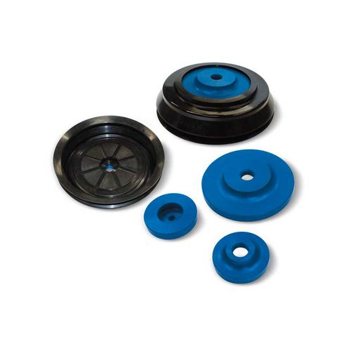 Glass vacuum suction cup - 0115055 - VUOTOTECNICA - bellows / circular / silicone