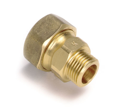 Pipe hydraulic adapter - 50139 series - Isiflo AS - male / brass / straight