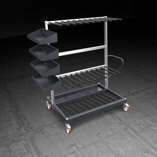 Transport cart - TAGLIO - Emmegi Group - aluminum / profile / with swivel casters