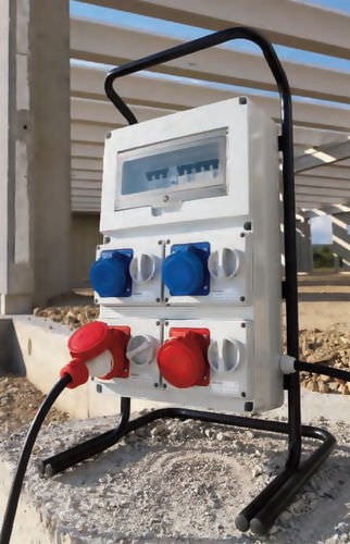 Equipped electrical enclosure - 16 - 32 A | ASD 690 series   - Elettrocanali - ABS / outdoor / for construction site