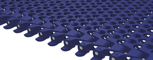 Modular conveyor belt - E925 FLUSH GRID CL40 - Afher Eurobelt - plastic / high-strength / curved