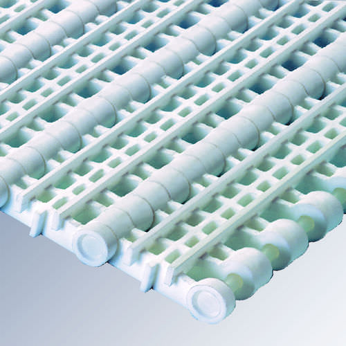 Flush grid conveyor belt - E50 series - Afher Eurobelt - modular / polypropylene / industrial