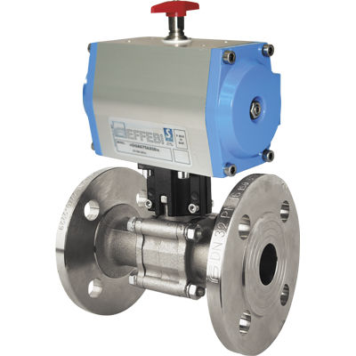 Ball valve - OLYMPIC series - EFFEBI - pneumatically-operated / manual / for compressed air
