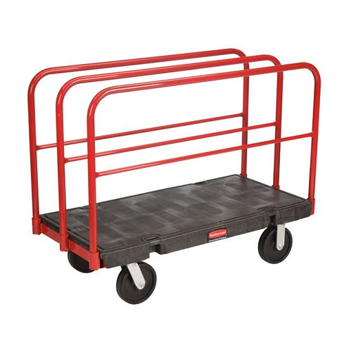 Handling cart - FG446800BLA - Rubbermaid - metal / platform / panel