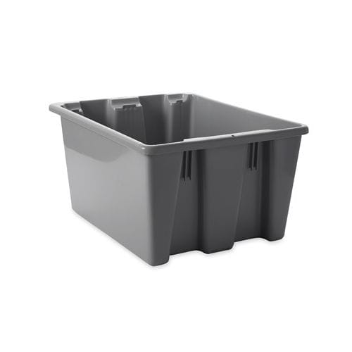 Plastic pallet box - FG172100GRAY - Rubbermaid - storage / transport / stacking