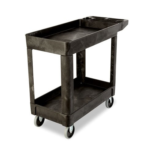 Service cart - FG450089BLA - Rubbermaid - 2 levels / for heavy loads / with swivel casters