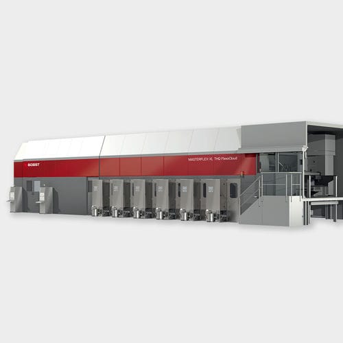 In-line flexographic press - MASTERFLEX-XL THQ - BOBST - 6-color / carton / for packaging