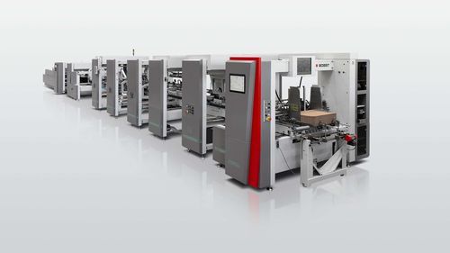 Cardboard folding machine - EXPERTFOLD series - BOBST - for paper / automatic / for blank feeding