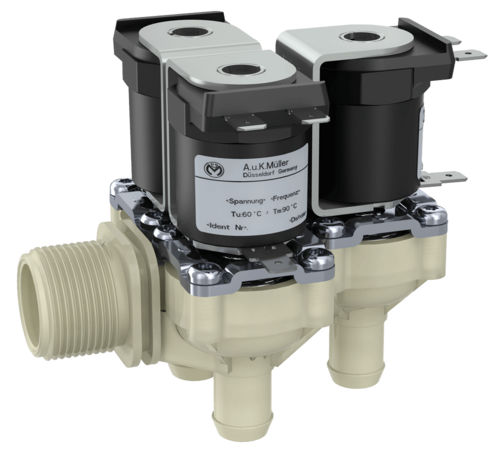 Servo-assisted solenoid valve - 01.010.315 - A. u. K. Müller - 2/2-way / NC / for potable water