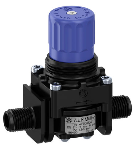Water pressure regulator and reducer - 42.008.126 - A. u. K. Müller - stainless steel / EPDM / PA6 plastic